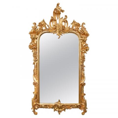 19th_Century_Italian_Rococo_Style_Giltwood_Mirror