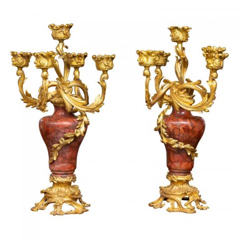 19th_Century_Pair_of_Louis_XV_Style_Gilt_Bronze_and_Rouge_Marble_Candelabra